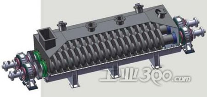 空心槳葉干燥機三維效果圖